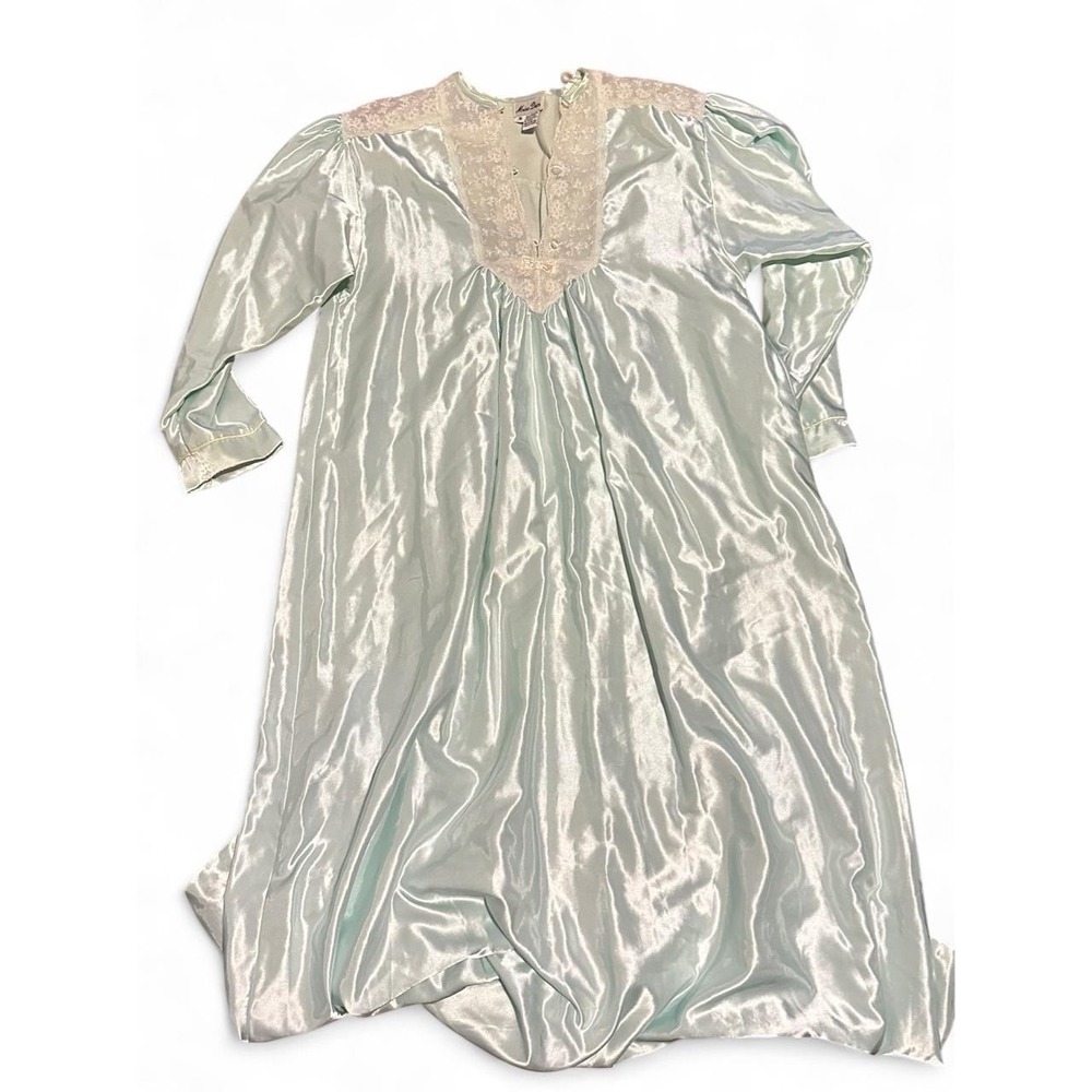 vintage satin lace miss Dior nightgown dress. Rn 14556